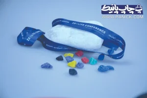 روبان سرمه ای با چاپ سفید کنفرانس