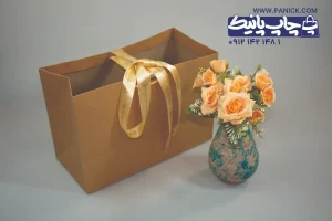 روبان زرد ۲/۵ سانتی با چاپ قهوه ای