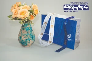 روبان سفید کبریتی با چاپ طلایی