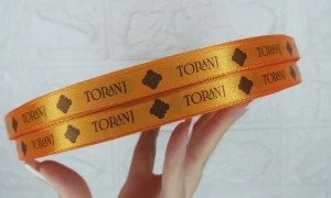 روبان نارنجی با چاپ toranj