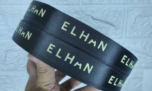 چاپ روبان مشکی با چاپ زرد elhan