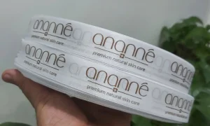 روبان سفید با چاپ ananne