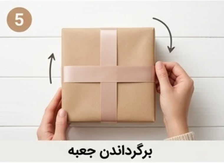 مرحله چهارم: جعبه را برگردانید