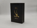 چاپ بگ گلاسه مشکی 17×24 با چاپ طلاکوب تیراژ 1000 عددی