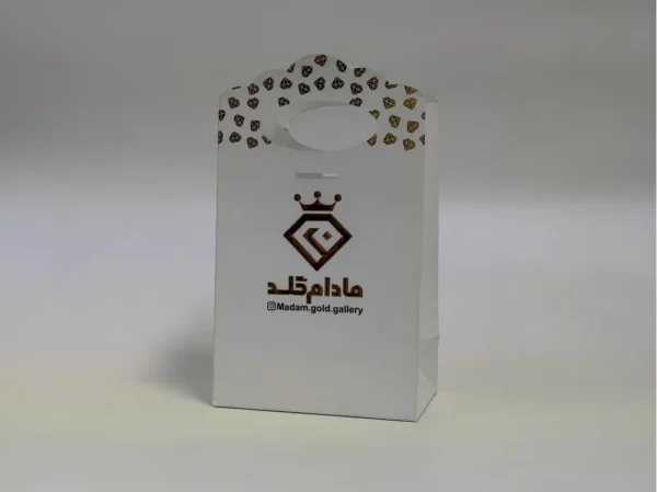 ساک دستی گلاسه درب اختصاصی برای جواهری مادام گلد تیراژ 1000 عددی