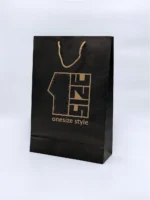 چاپ ساک دستی کاغذی مشکی 1size اختصاصی کرافت تیراژ 1000 عدد
