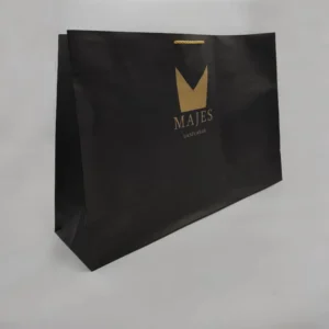پاکت کرافت مشکی 52×36 با چاپ طلایی تیراژ 1000 عددی