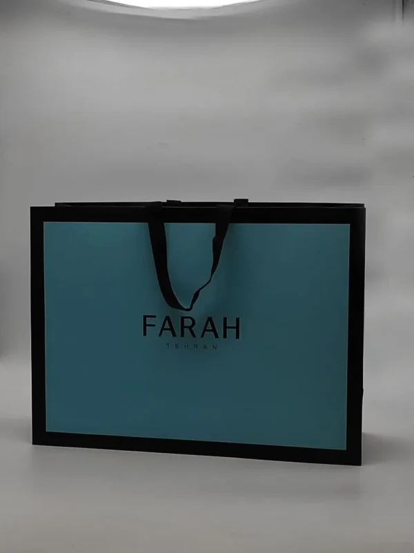 چاپ بگ farah اختصاصی با بند روبانی سایز 32×44 تیراژ 1000 عددی