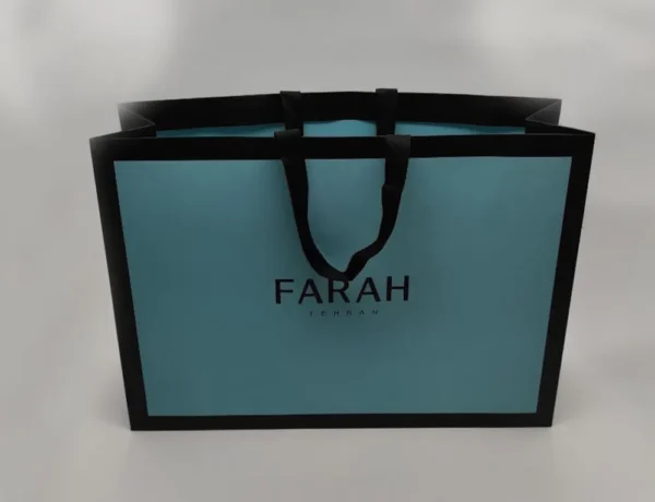 چاپ بگ farah اختصاصی با بند روبانی سایز 32×44 تیراژ 1000 عددی