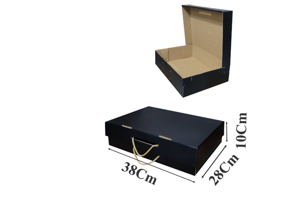 جعبه لمینتی مشکی 10×28×38 سانتی‌متر