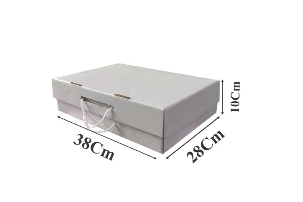 جعبه لمینتی سفید 10×28×38 سانتی‌متر