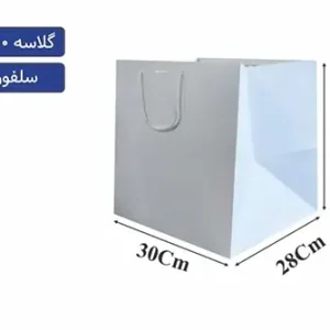 ساک دستی گلاسه آماده سایز 30×28×30