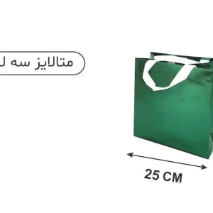 ساک متالایز سبز 13×25×25