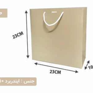 ساک دستی ایندربرد طلایی سایز 10×23×23