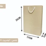ساک دستی ایندربرد طلایی سایز 7×17×25