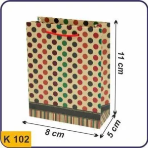 ساک طرح دار دایره ای قرمز سبز 5×8×11