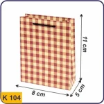 ساک طرح دار چهارخونه قرمز مربعی 5×8×11