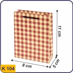 ساک طرح دار چهارخونه قرمز مربعی 5×8×11