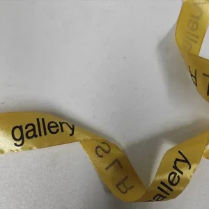 روبان زرد ۴ سانتی با چاپ گالری