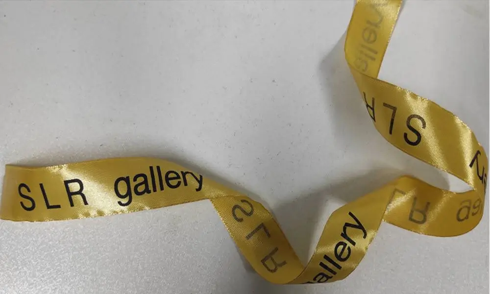 111-1 روبان زرد ۴ سانتی با چاپ گالری