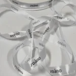 روبان سفید ۱۴ میلی متری با چاپ مشکی ترکی