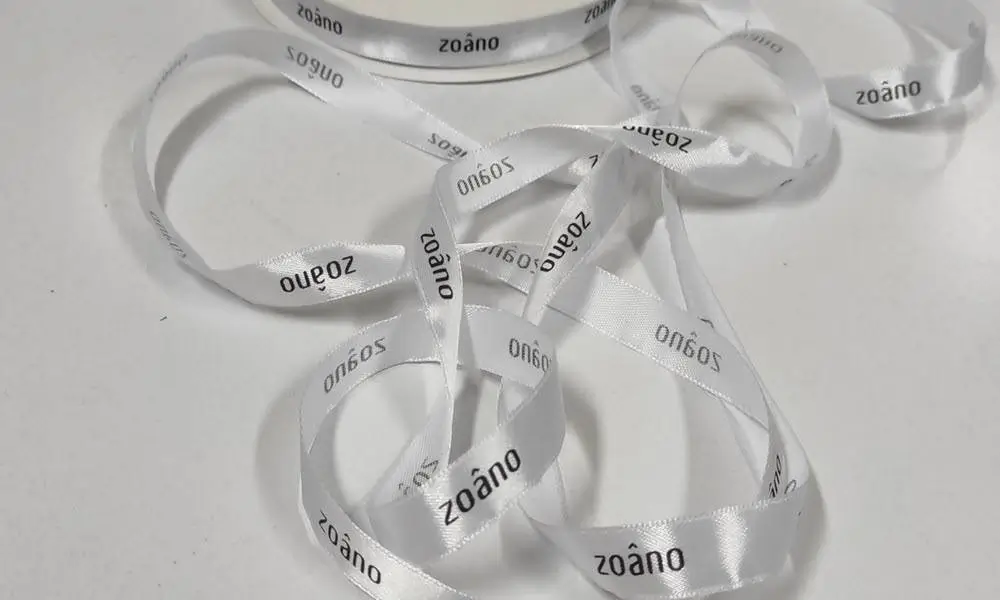 112 روبان سفید ۱۴ میلی متری با چاپ مشکی ترکی