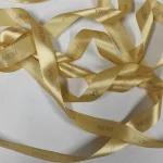 روبان طلایی ساتن ۴ سانتی با چاپ طلایی