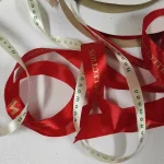 روبان قرمز و طوسی با چاپ سبز کالکشن