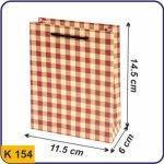 ساک طرح دار چهارخونه قرمز مربعی سایز 6×14.5×11.5