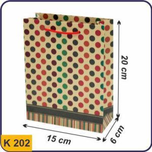 ساک طرح دار دایره ای قرمز سبز سایز 6×15×20