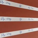 روبان سفید ۱۴ میلی متری با چاپ آبی