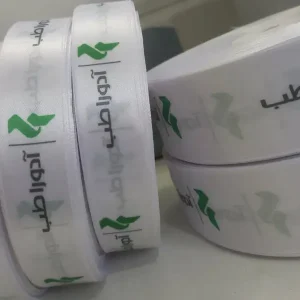 روبان ۴ سانتی متری با چاپ آدورا طب