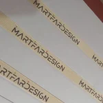 روبان طلایی با چاپ مشکی دیزاین