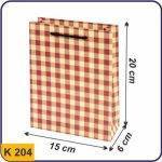 ساک طرح دار چهارخونه قرمز مربعی سایز 6×15×20