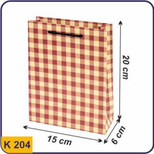 ساک طرح دار چهارخونه قرمز مربعی سایز 6×15×20