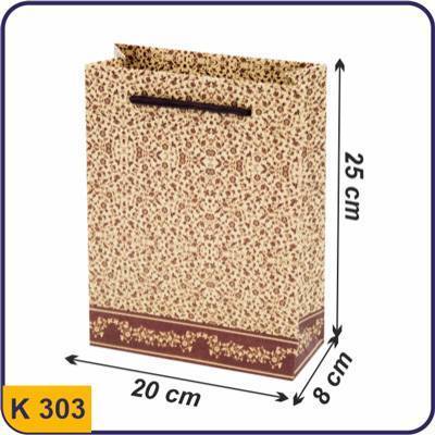 303 ساک طرح دار برگ های قرمز ریز سایز 8×20×25