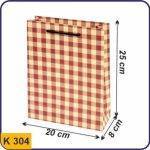 ساک طرح دار چهارخونه قرمز مربعی سایز 8×20×25