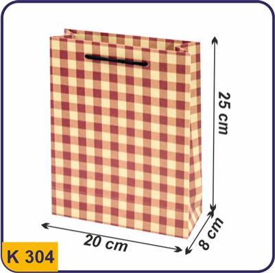 304 ساک طرح دار چهارخونه قرمز مربعی سایز 8×20×25