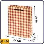 ساک طرح دار چهارخونه قرمز مربعی سایز 8×24×32