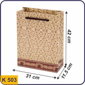 ساک طرح دار برگ های قرمز ریز سایز 11.5×31×42