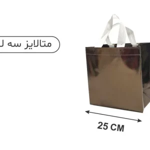 ساک قهوه ای متالایز 10×25×25