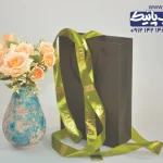 روبان سبز ساتن با چاپ طلایی فوری