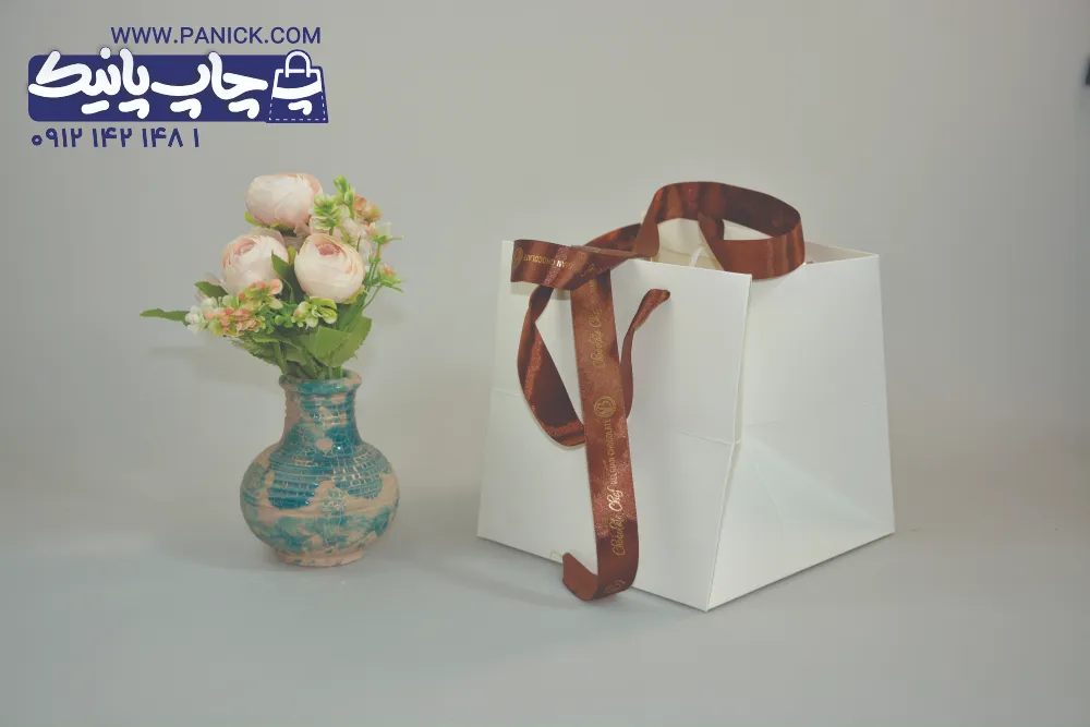 ROBANPANICK-130 روبان قهوه ای با چاپ زرد ۲ روزه