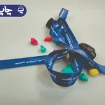 روبان سرمه ای با چاپ سفید ژولیت