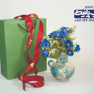 روبان قرمز یا زرشکی ساتن با چاپ طلایی