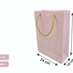 ساک دستی گلاسه صورتی سایز 10×36×24