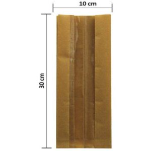 پاکت کرافت جلو پنجره عمودی 30×10 بسته 100 عددی