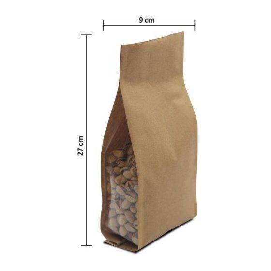 16-560x560 پاکت کرافت بغل پنجره دار سایز 25×9 بسته 100 عددی