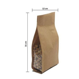 پاکت کرافت بغل پنجره دار سایز 31×12 بسته 100 عددی