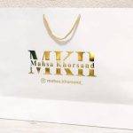 ساک دستی اختصاصی سفید با چاپ یکرو طلاکوب